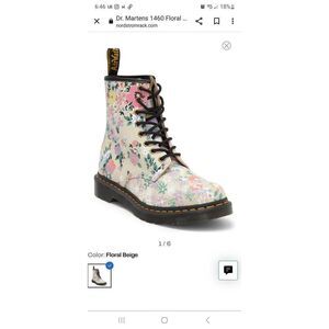 Dr  Martens Air Walk  1460 FLORAL MASH UP LEATHER LACE UP BOOTS